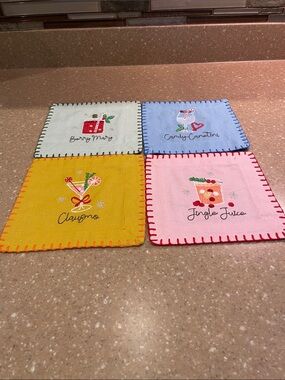 World Market Merry Kitchmas Cocktail Napkins, Set of 4